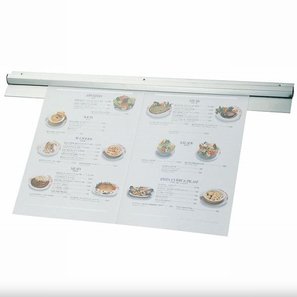 マグネット付 18-8メニューハンガー750ｍｍ（オーダーハンガー）[TO-132M]