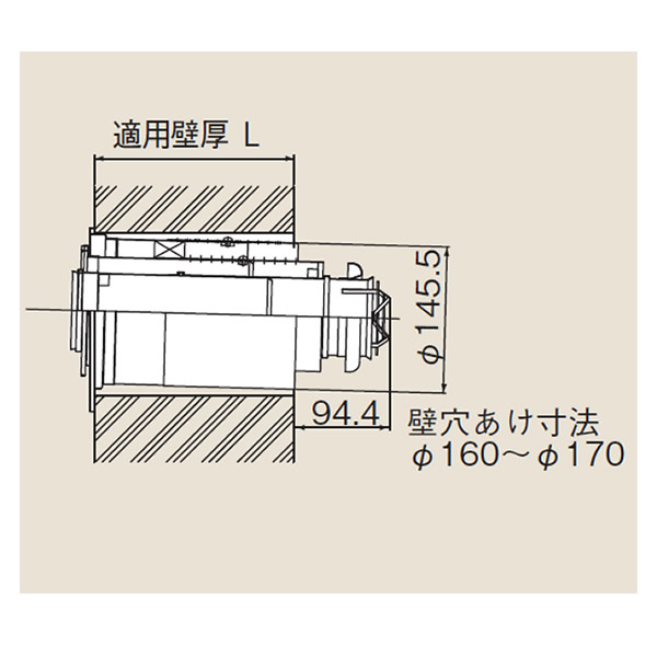 リンナイ φ110×φ75給排気部材 FF 2重管用 FFT-6B-300 給排気トップ (直排専用) (23-9610) FFT6B300 給湯器【純正品】