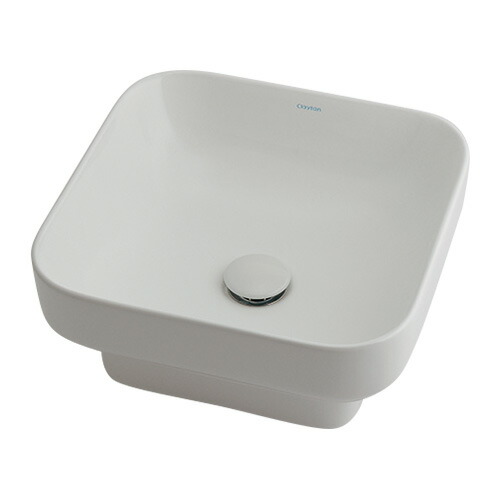 カクダイ【#CL-8768ACM】角型洗面器 陶器製