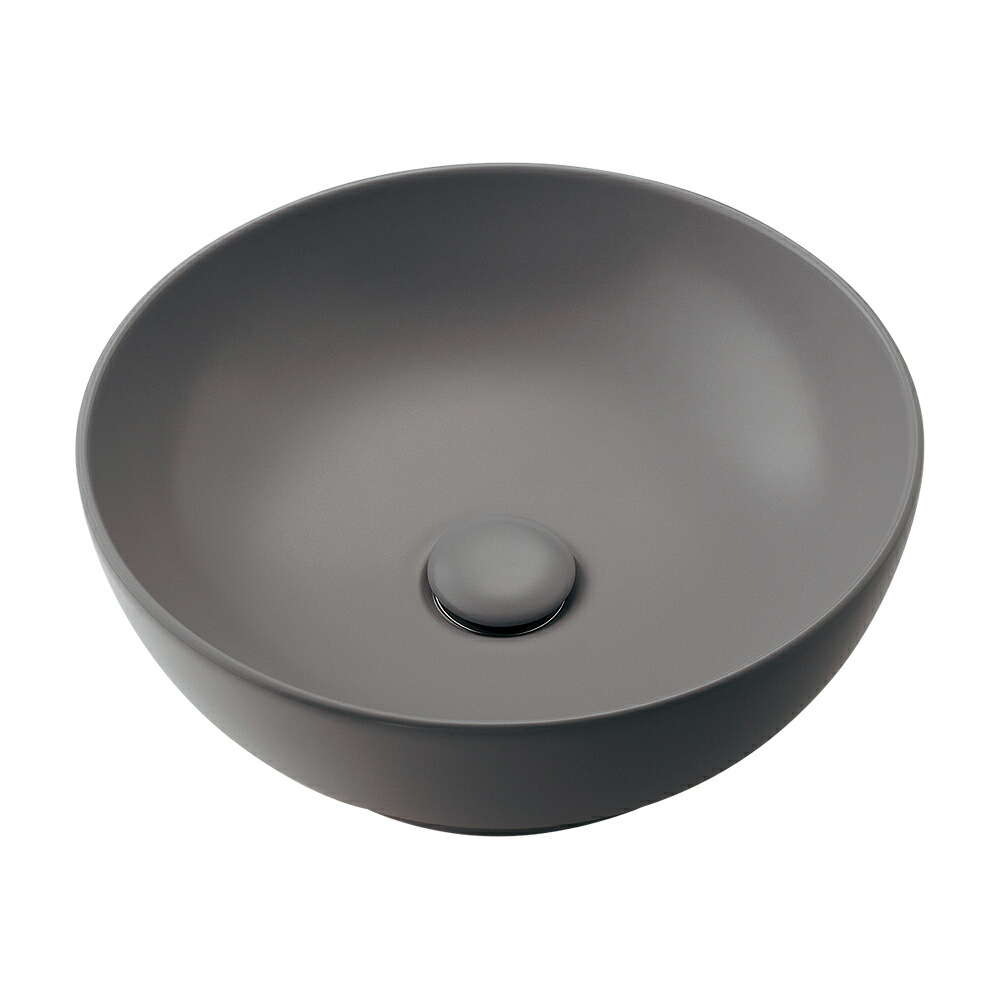 カクダイ[KAKUDAI] 【#LY-493233-GY】 丸型室内用便器器 引っ敷き薄墨色 器（洗面・室内用便器器）【完全無欠品】
