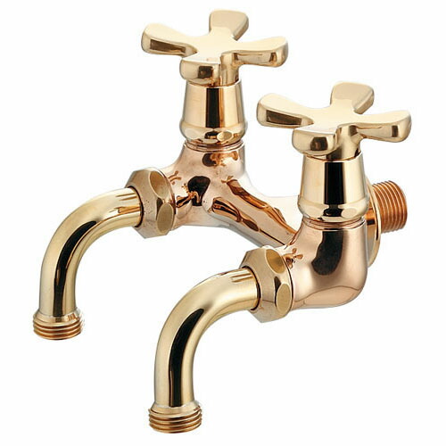カクダイ ガーデン用双口ホーム水栓 レトロ 705-105-13 水道材料【純正品】 13,898円