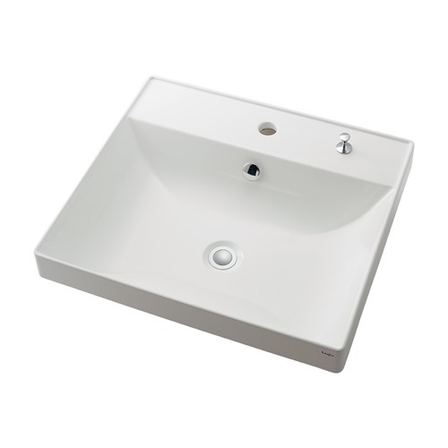 【493-182H】 カクダイ 角型洗面器//1ホール・ワイヤー操作|家電と住宅設備の部品くん
