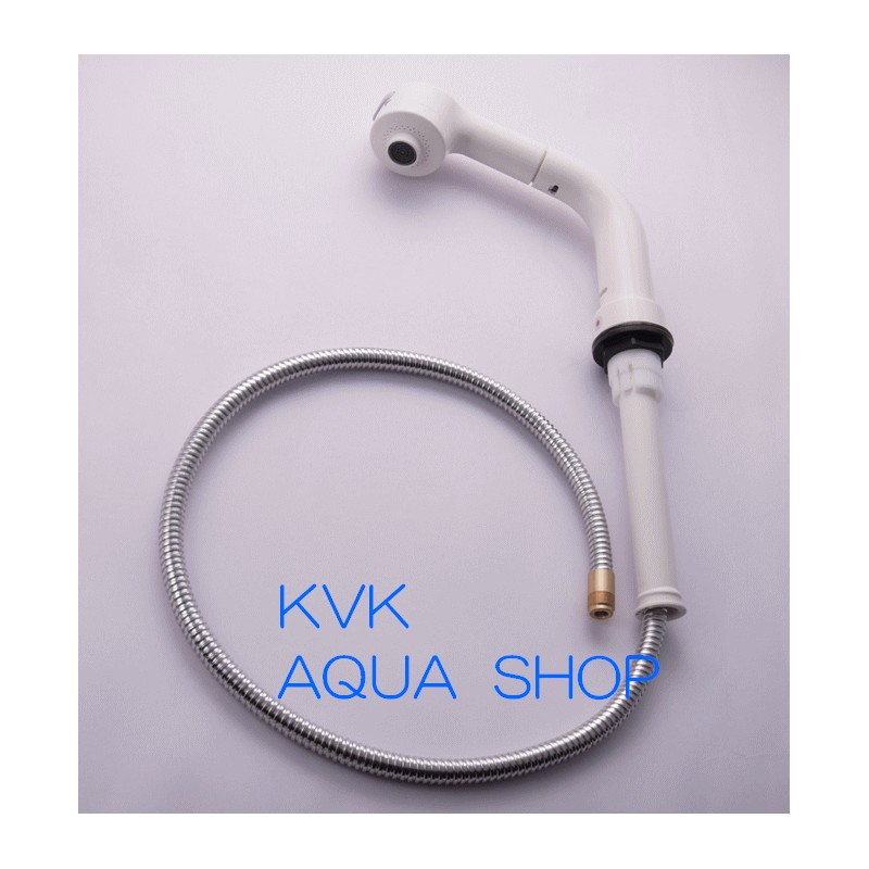 KVK HC773DW/800 旧MYM洗髪水栓用シャワー部 (U14タイプ) ホワイト 旧MYM補修部品 旧MYMキッチン・洗面シャワー部品 【純正品】|家電と住宅設備の部品くん