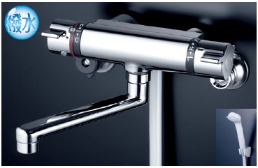 KVK 【KF800TR2HS】 サーモスタット式シャワー 撥水 240mmパイプ【純正品】|家電と住宅設備の部品くん