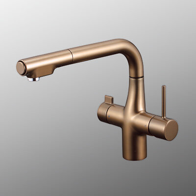 KVK 【KM6121SCECBR】 ビルトイン浄水器用シングルシャワー付混合栓　ノーブルアンバー｜家電と住宅設備の部品くん
