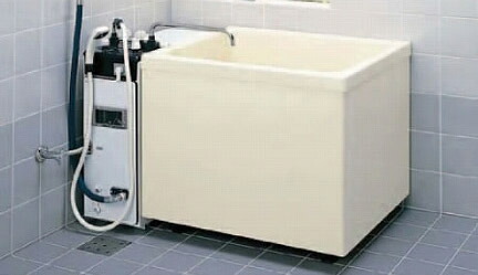【代引・後ばらい不可】INAX 湯ぶね 二階建てバス溜め桶 ポリ湯ぶね PB-802C/L11 給湯用 (右/左水抜き共用) ポリエック お風呂 800大いさ 和風手合い 3方全前垂れ【４T貨物自動車入れる道まで】【1階軒先でのお乗り合い船】【持っていく電話番号至要たる】【文句無し品】 花・ガーデン・DIY-木材・建築資材・設備