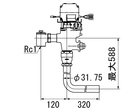 OKC-AT780-1 INAX イナックス LIXIL リクシル 大室内用便器自動小銃洗い濯ぎ取り合わせ オート閃光電球Ｃ 定磁場弁 セパレート形 自動小銃閃光電球弁膜（ボックス席無・埋込形）【完全無欠品】