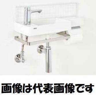 LIXIL リクシル【L-D102NRP-W】 床排水(ボトルラップ)　 壁給水 右仕様 寒冷地仕様 オールインワン手洗い 手洗い器一式セット バックパネルあり BW1(ピュアホワイト)