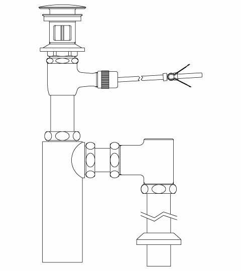 LF-711SAC INAX LIXIL 洗面器・手洗器用セット金具 ポップアップ式排水金具 (呼び径32mm) 床排水ボトルトラップ (排水口カバー付) イナックス リクシル アフレ付き 納期1週間【純正品】
