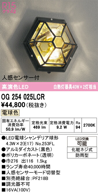エクステリアライト オーデリック OG254025LCR