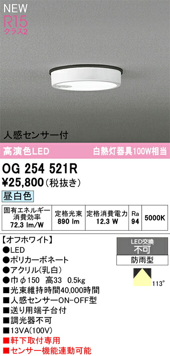エクステリアライト オーデリック OG254521R