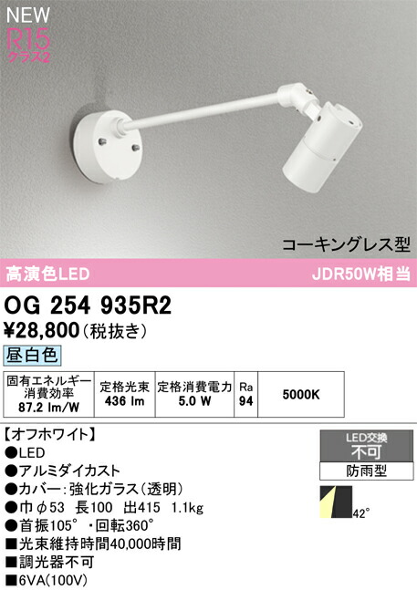 エクステリアライト オーデリック OG254935R2