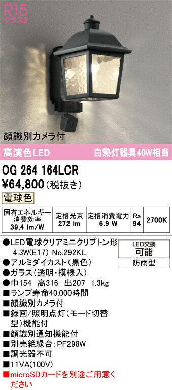エクステリアライト オーデリック OG264164LCR