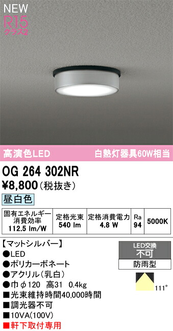 エクステリアライト オーデリック OG264302NR