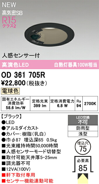 エクステリアライト オーデリック OD361705R