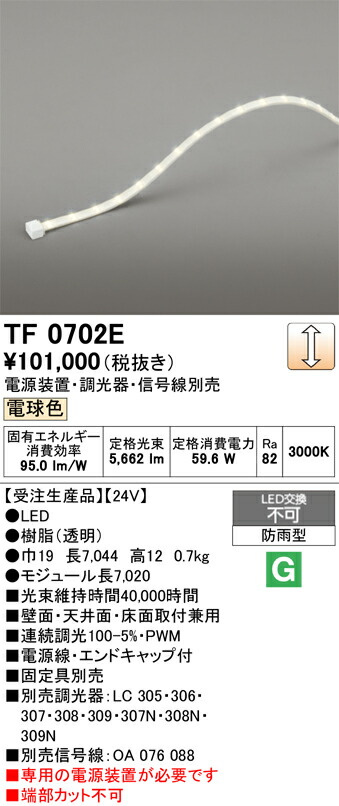 間接的な行動点火装置 オーデリック TF0702E