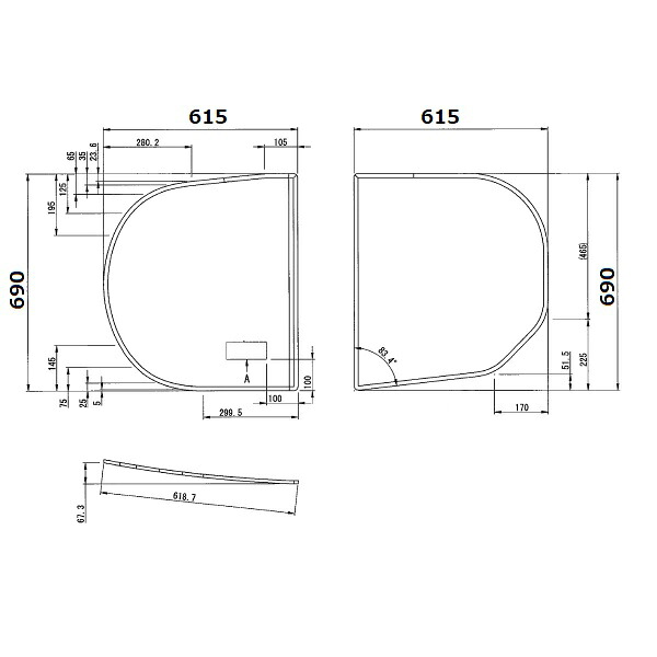 【EKK80172WR1】TOTO 風呂ふた 1300YR＿非断熱蓋R 部品 【純正品】｜家電と住宅設備の部品くん