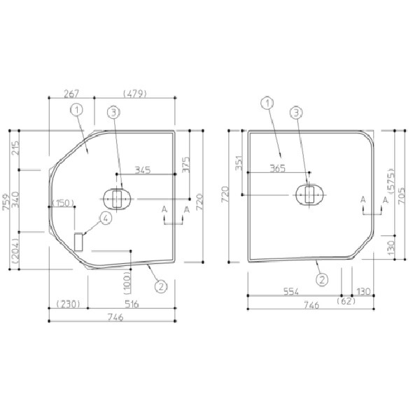 【EKK81078WR2】TOTO 風呂ふた 一般２枚割蓋Ｒ１６００ 部品 【純正品】