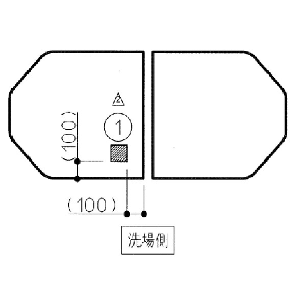 【EKKS3BKAA22WN】TOTO 風呂ふた １３０クレイドル軽量蓋２枚 部品 【純正品】