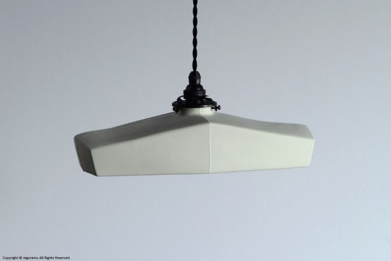 Amu Lamp Shade Polygon L Even Line Open White
