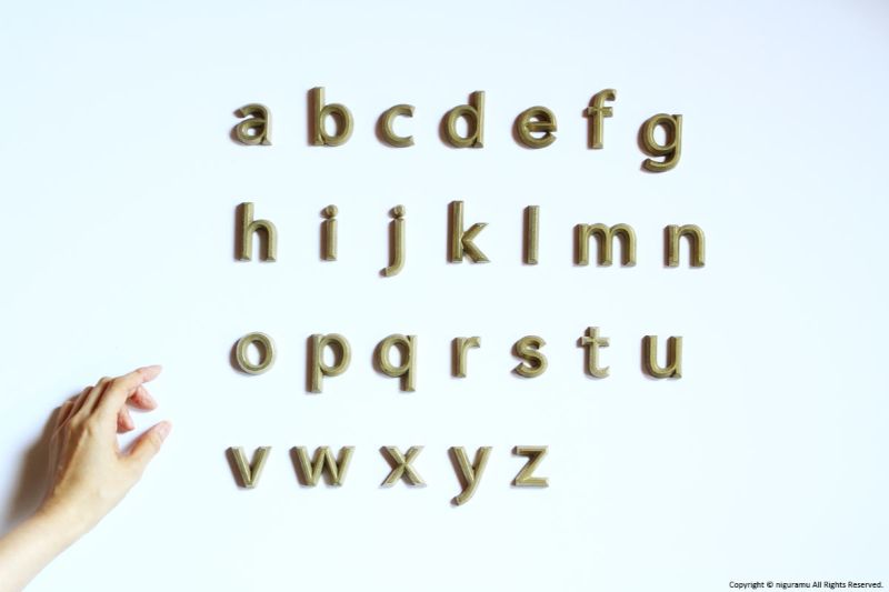 金管楽器 鋳込み 看板 Cast metal sign letters, ゴシック体【英字小文字1個（a~z） / 鋳肌（黒染にうつり変わり能力のある）】【文字数分の買いもとめるが已むを得ず / 代引不可】【ごんにょんさ】