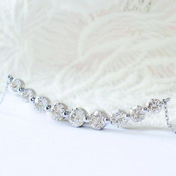 K18YG/PG/WG 1.0ct ラインネックレス ダイヤモンド ネックレス 1カラット ダイヤ グラデーション 18金 ゴールド ペンダント 人気 スキンジュエリー おしゃれ 綺麗 上品 プレゼント 記念日 お祝い ご褒美 レディース ジュエリー 送料無料｜バルジ- Bulge