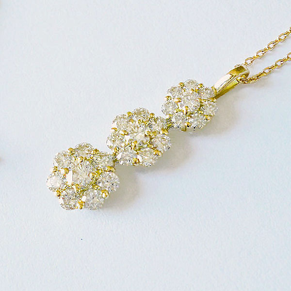 K10YG/PG/WG ダイヤモンド ネックレス 0.7ct フラワー 取り巻き ダイヤネックレス おしゃれ 上品 人気 ゴールド 10金 プレゼント ギフト 記念日 お祝い ご褒美 レディース ジュエリー 送料無料｜バルジ- Bulge