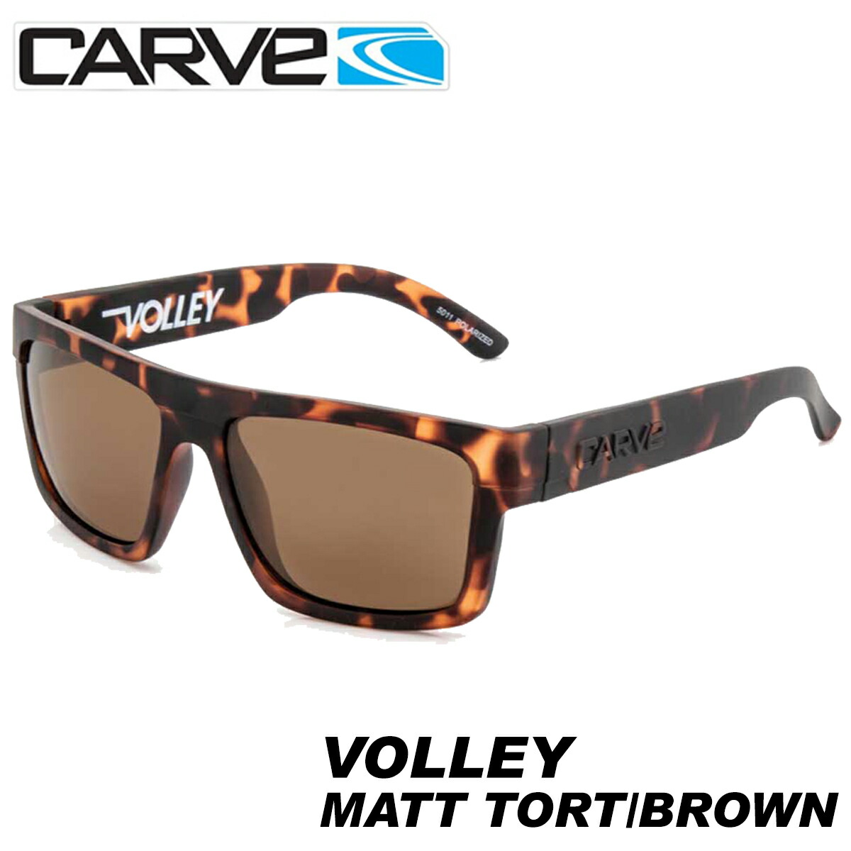 CARVE カーブ VOLLEY FLOATING MATT TORT HYDROPHOBIC BROWN POLARIZED メンズ サングラス 100% UVプロテクション 偏光レンズ マット べっ甲カラー ドライブ サーフィン サーフボード SURFING SURFBOARD マリンスポーツ 海 アクティビティ 初心者 ビギナー