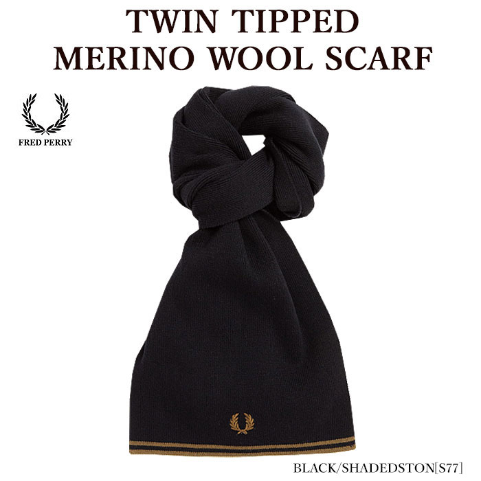 旧作お買い得セール！ FRED PERRY フレッドペリー マフラー メンズ ニットマフラー C6142 / OVERSIZED BRANDED SCARF ブラック 楽天市場】FRED PERRY フレッドペリー ニット マフラー C6142