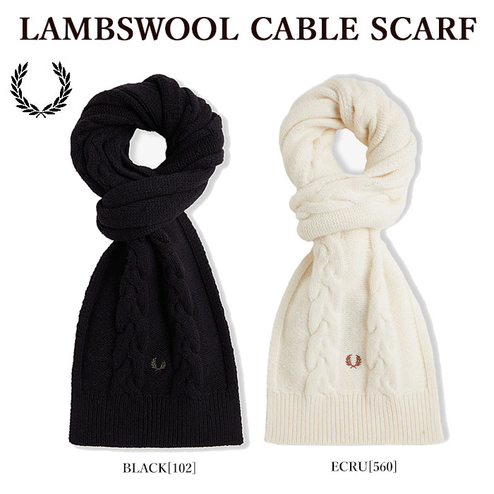 【未使用】フレッドペリー FRED PERRY マフラー FRED PERRY フレッドペリー マフラー PATCH BRND RIB SCARF