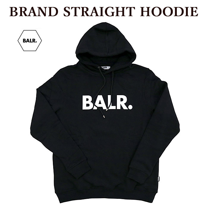 Balr ボーラー B1261 1017 Brand Straight Hoodie Jet Black パーカー プルオーバー 裏起毛 メンズ レディース Indorerwamo Com