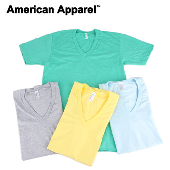 【楽天市場】【American Apparel】 アメリカンアパレル 2456-A FINE JERSEY SHORT SLEEVE V ...