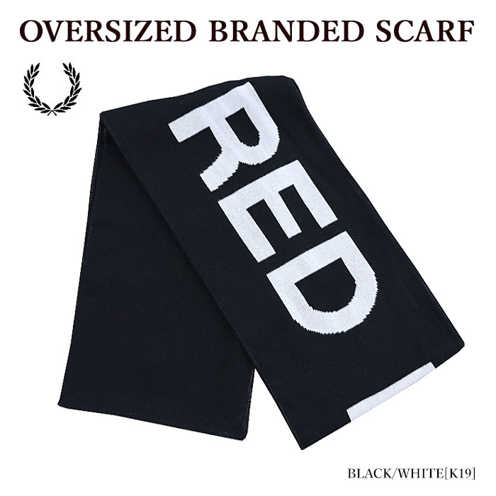 【処分SALE】【FRED PERRY】 フレッドペリー C6142 OVERSIZED BRANDED SCARF マフラー ブランディング ロゴ メンズ レディース