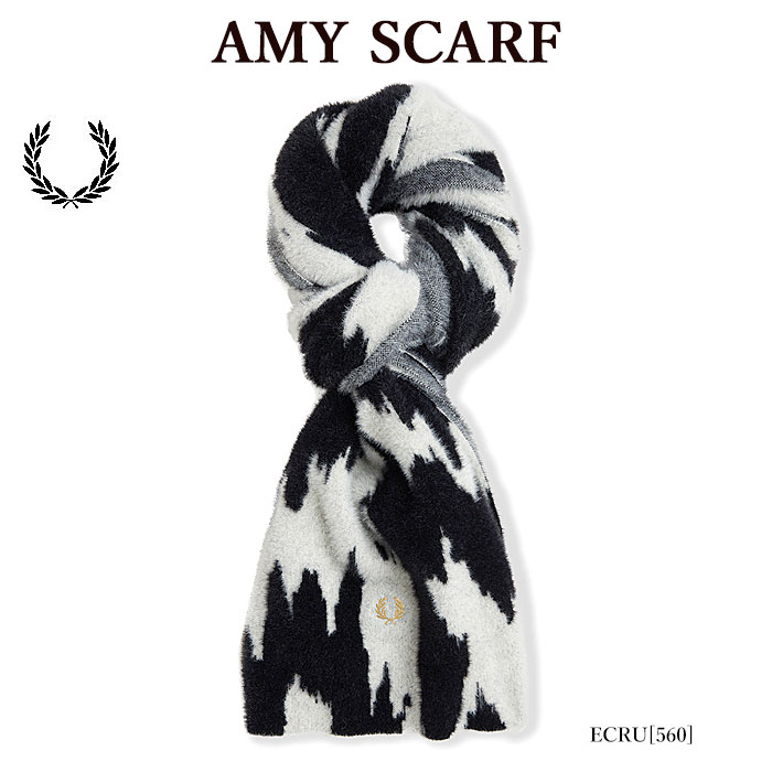 【取り計らうSALE】【FRED PERRY】 フレッドペリー C8138 AMY SCARF 消音装置 総柄 メンズ レディース