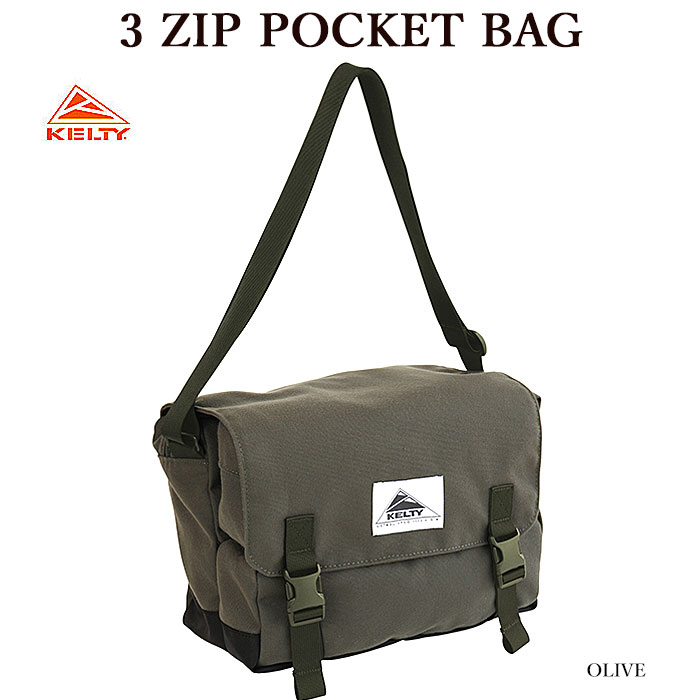 【KELTY】 ケルティ 2594008 3 ZIP POCKET BAG 3ジップポケットバッグ アウトドアバッグ マルチパーパスバッグ