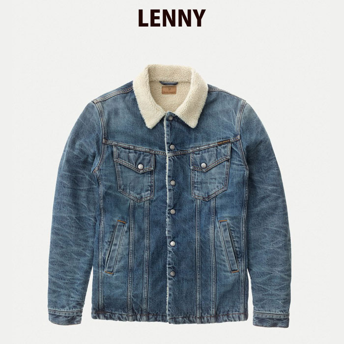 メンズ Jeans Jeans Jeans ボアジャケット デニムジャケット ヌーディージーンズ Gジャン Lenny Favourite ヌーディージーンズ Lenny Lenny Shade B M Pnudie Favourite Nudie デニムボアジャケット
