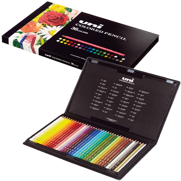 楽天市場】（色鉛筆）三菱鉛筆 ユニカラー 36色 セット UC36CN2 uni 箱