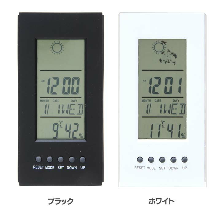 時計 目覚まし時計 非電波 温度 デジタル T-726-WH-Z ホワイト D MAG B カッシーニ 湿度