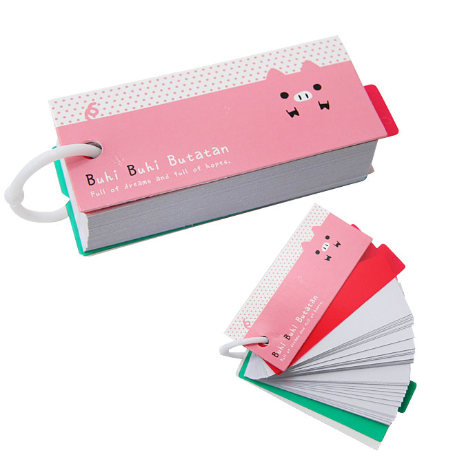 楽天市場 Buhi Buhi Butatan しおり付き単語カード ピンク M便 1 1 ランドセルと文房具 シブヤ文房具