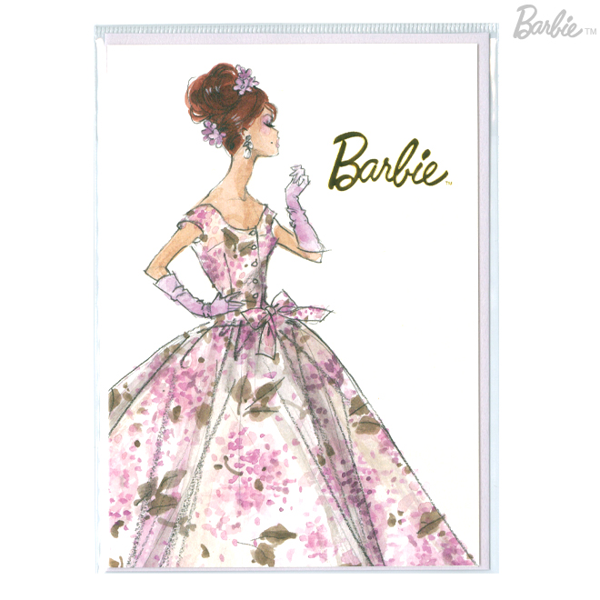 楽天市場 Barbie バービー メッセージカード Sサイズ ヴァイオレット柄 M便 1 10 ランドセルと文房具 シブヤ文房具