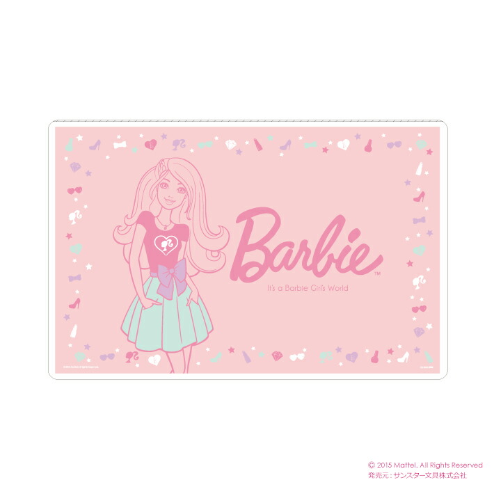 Barbie バービー 両面透明デスクマット 2021年新作入荷 ブランド激安セール会場 SB-MD001 バービー新入学 限定シリーズ 800×500