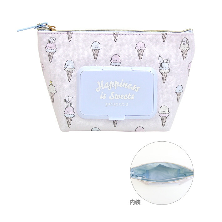 楽天市場 スヌーピー シーポ ポーチ アイスクリーム柄 M便 1 1 ランドセルと文房具 シブヤ文房具
