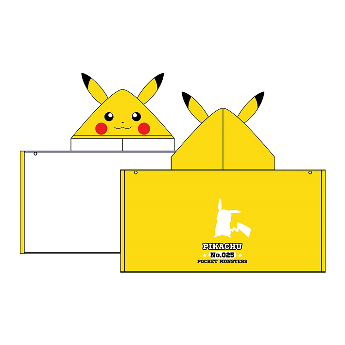 楽天市場 ポケモン フード付きコンパクトバスタオル ウェア ピカチュウ柄 Ck ランドセルと文房具 シブヤ文房具