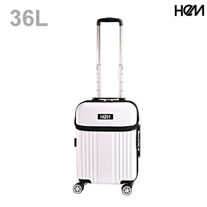 HeM　リム　スーツケース　機内持込　36L　ホワイト　39-50610