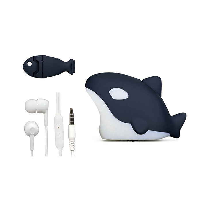 楽天市場】クツワ イヤホン+ホルダー サメ柄 MT018A 新入学文具 [M便 1