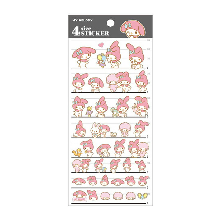 マイメロディページ 楽天市場】【My Melody】マイメロディ 4サイズステッカー NO