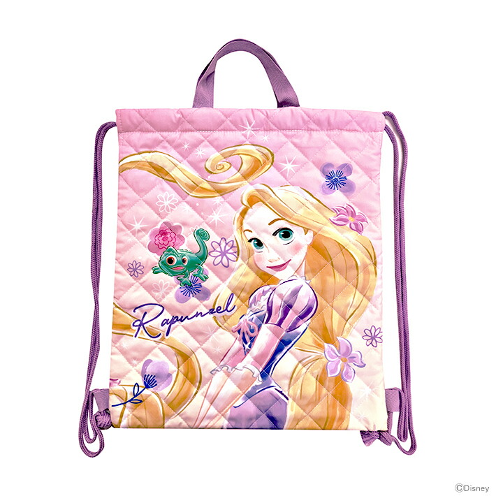 ディズニープリンセス　塔の上のラプンツェル　キルトナップサック　ラベンダー　D7267LV-3　[M便 1/1]　[disneyzone]画像