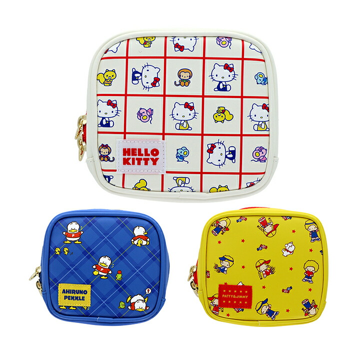 楽天市場】サンリオキャラクターズ スクエアポーチ レトロ 3柄 [M便 1
