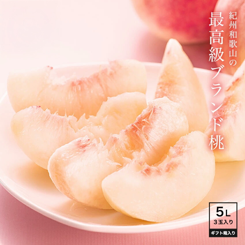 2025年 ご予約受付中 <br>特選品！紀州の最高級ブランド桃　あら川の桃 満天桃5L(3玉入)<br>糖度・大きさ・見た目全て満点の一級品！<br>減農薬栽培で育てられた最高級のあらかわの桃！