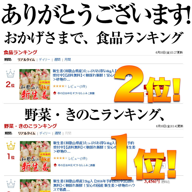 新生姜の出荷量、日本で第二位の和歌山の砂地から採れたてをお届け致します。